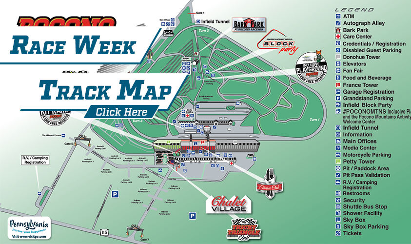 Pocono Raceway Track Map